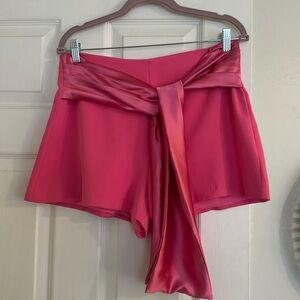 Hot pink dressy shorts with satin bow! Worn once!